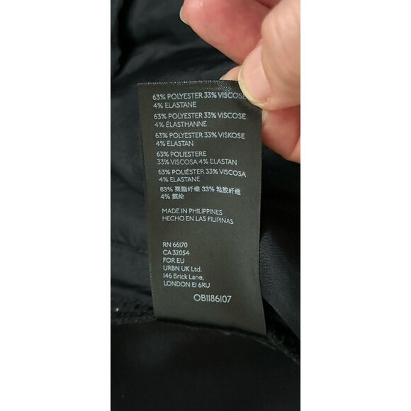 Anthropologie Flared Pants Black Split-Side Leg Size 10 - Picture 8 of 8